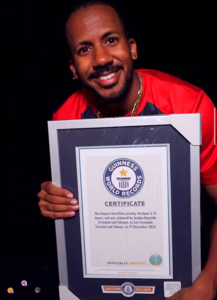 Joshua Regrello receives Guinness World Records certificate, grateful for support
