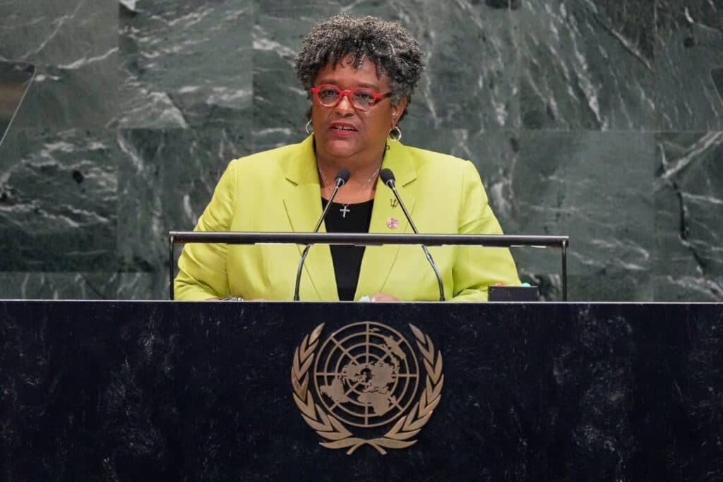 Mottley, Gonsalves plead at UN for peace in the Caribbean