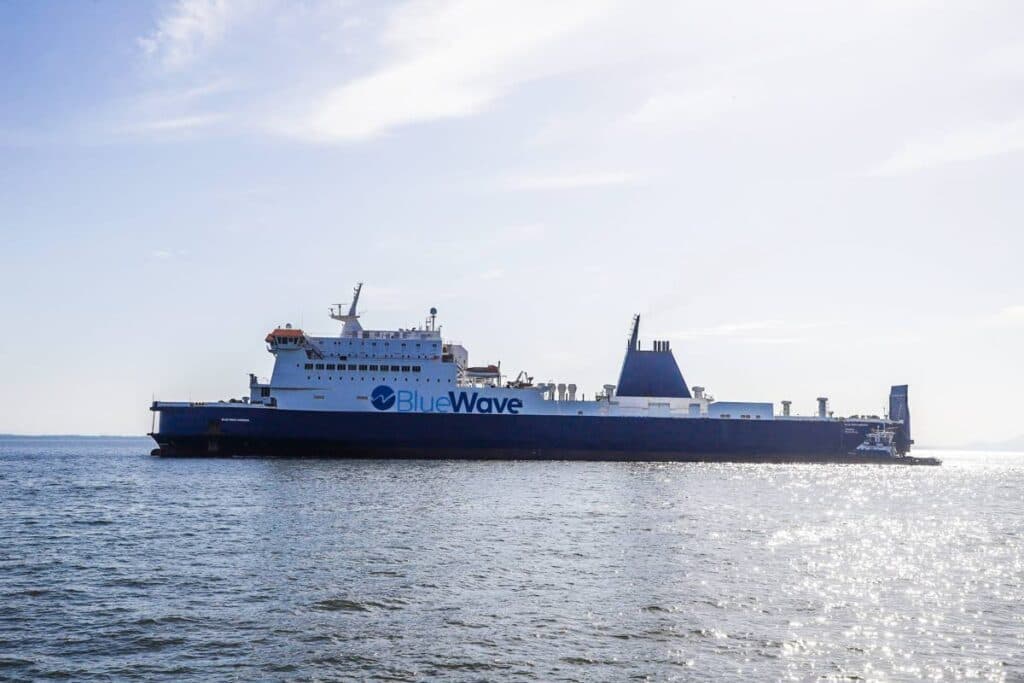MV Blue Wave Harmony arrives Jan 22