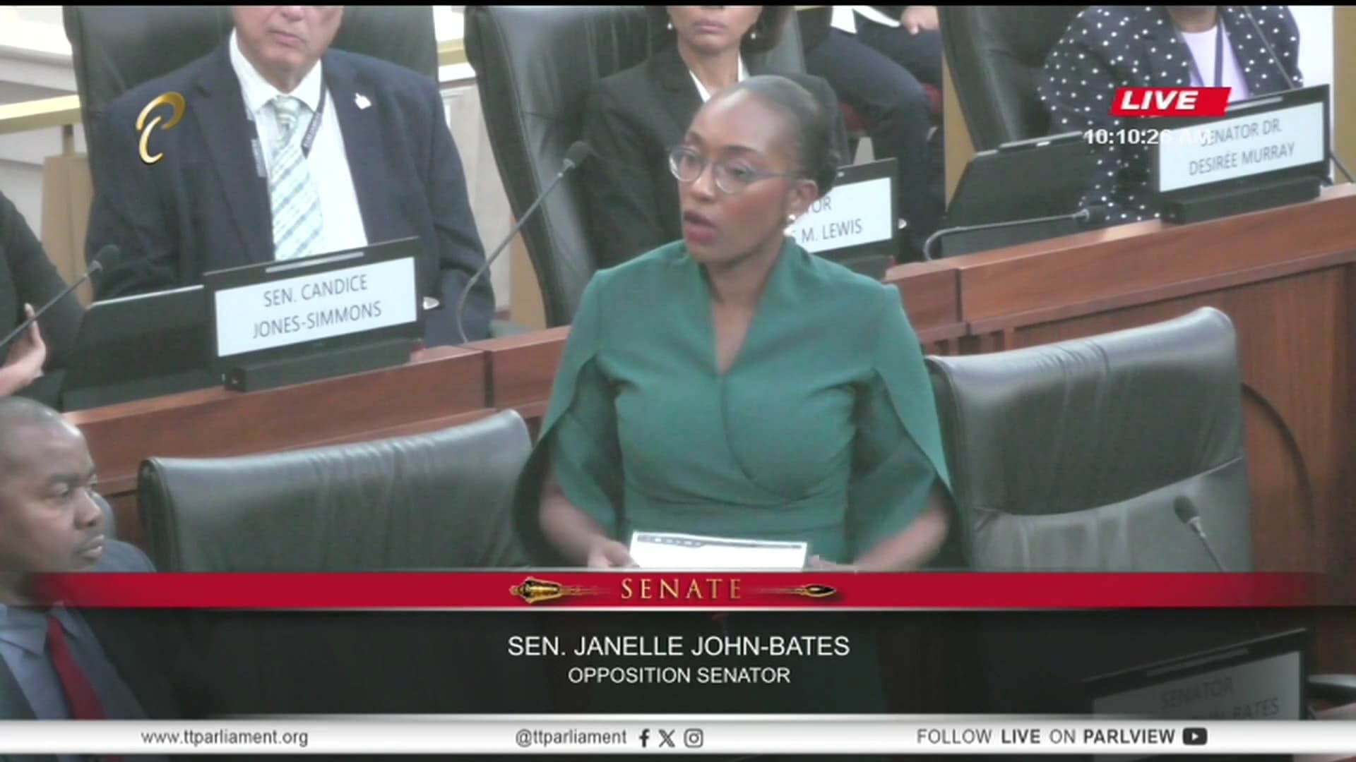 Senator John-Bates Tenders Resignation