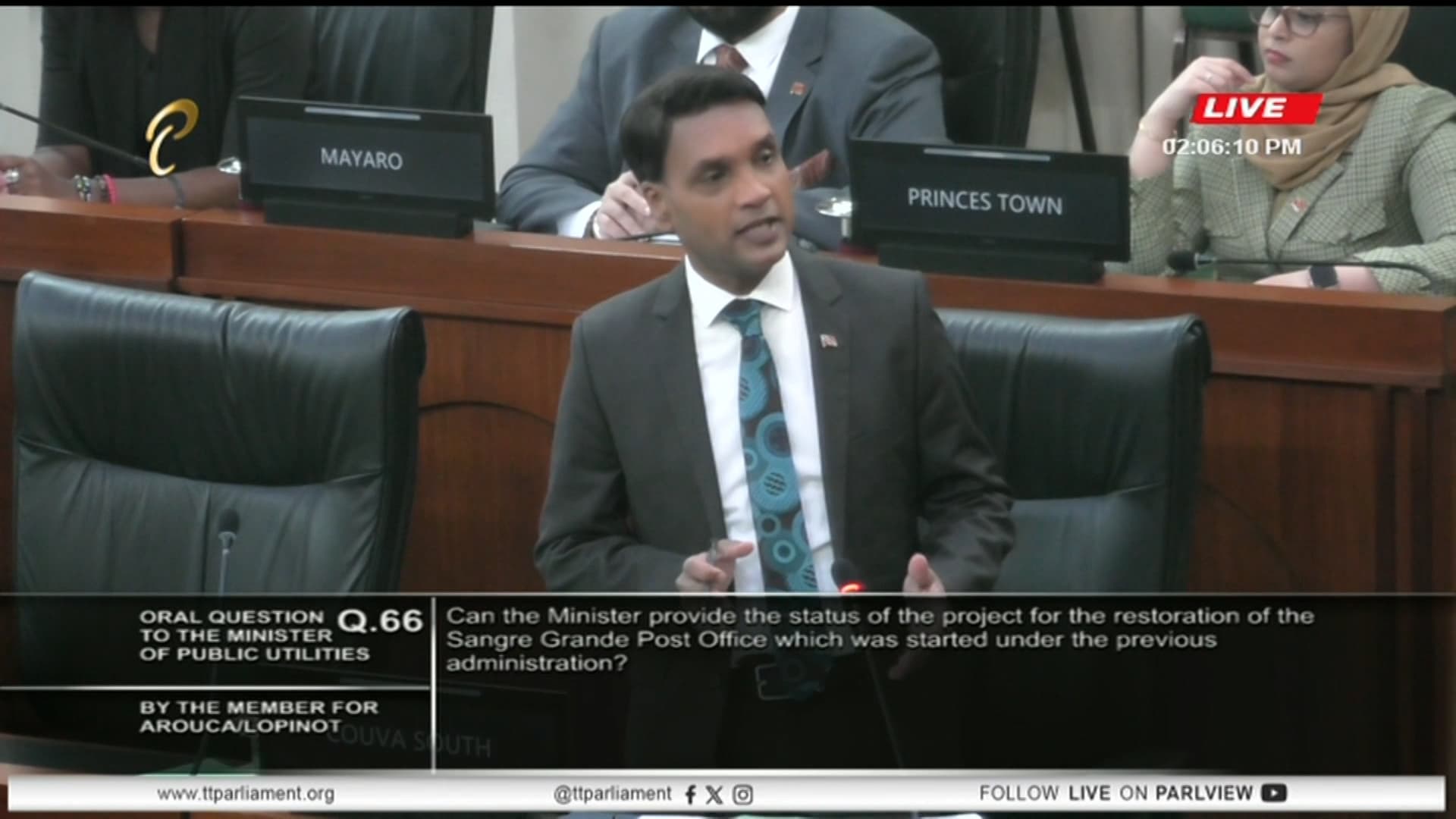 Minister Padarath : Sangre Grande Post Office Works to Restart
