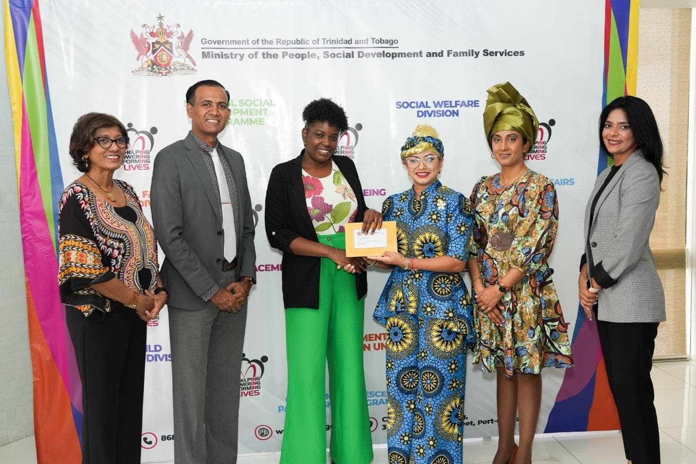 Ministry of the People Presents One–Off Grant in Support of Programme To Empower Young Men And Prevent Gender-Based Violence