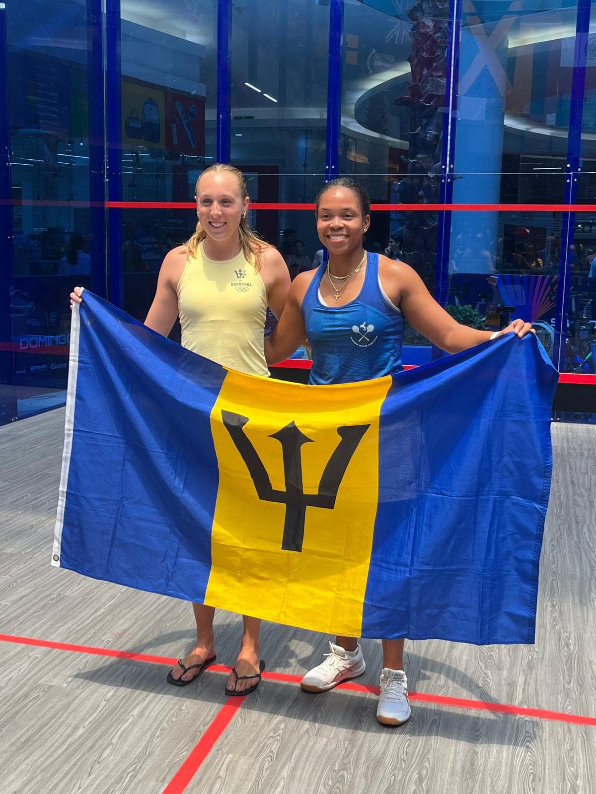 Barbados celebrates gold-silver squash triumph at CAC Games
