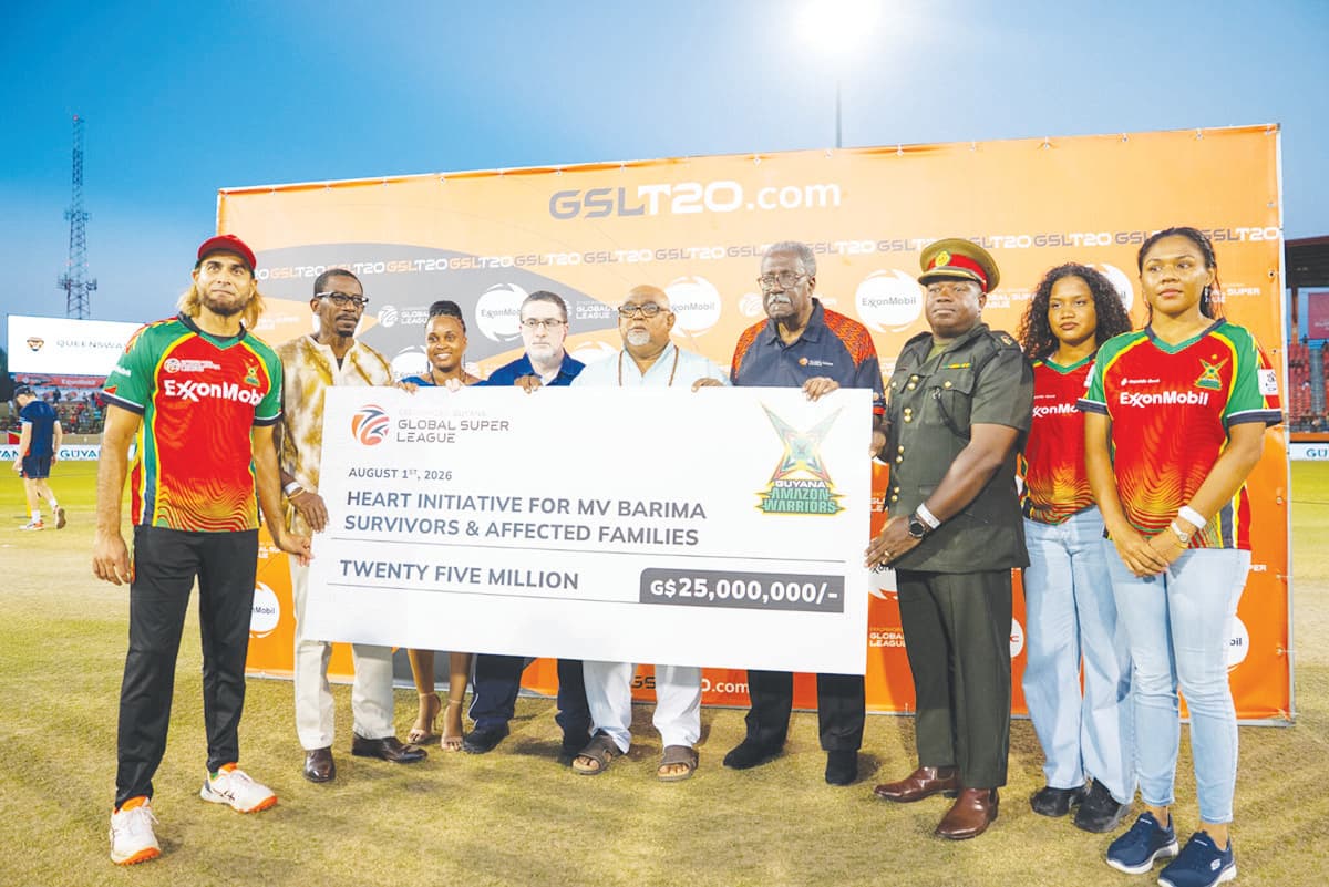 HEART Initiative thanks Guyana Amazon Warriors, GSL for $25M donation