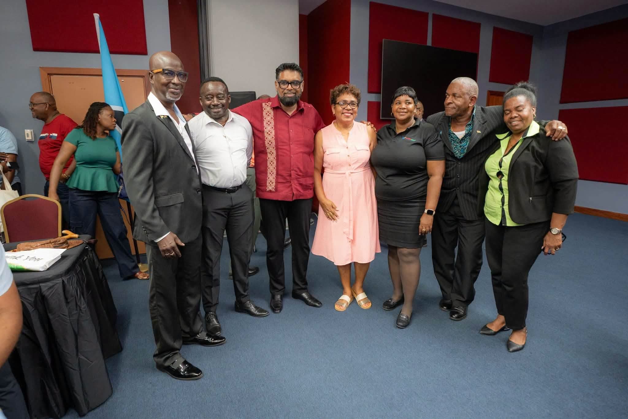 Pres. Ali urges Guyanese in Saint Lucia to invest, return home at Diaspora Town Hall