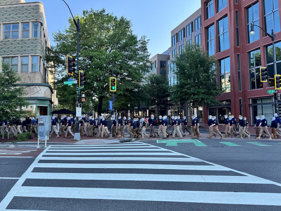 Masked Patriot Front white nationalists stage July 4 march through DC