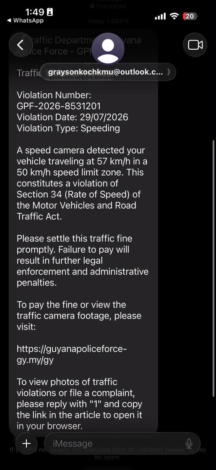 Police warn public about fake traffic fine messages