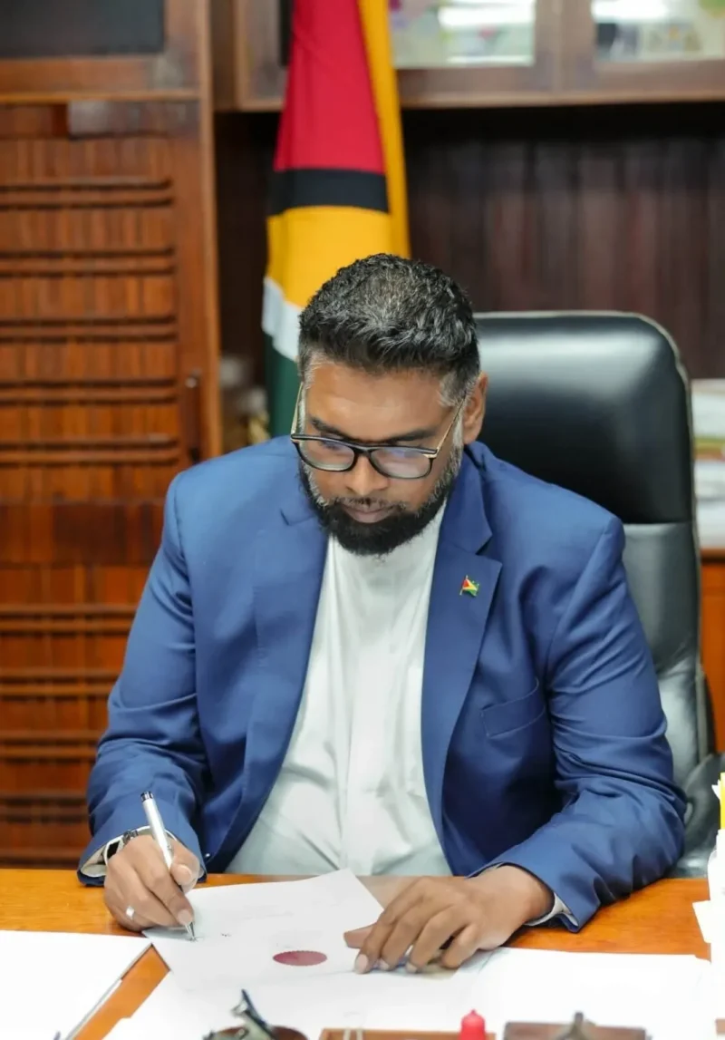 President Ali signs Guyana Development Bank Act into law