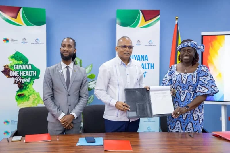 MoH signs service delivery agreement to advance Guyana One Health Project
