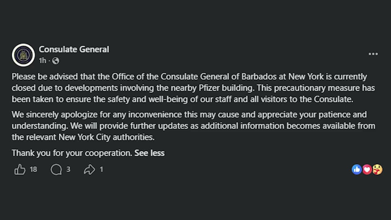 Barbados Consulate in New York evacuated after structural concerns