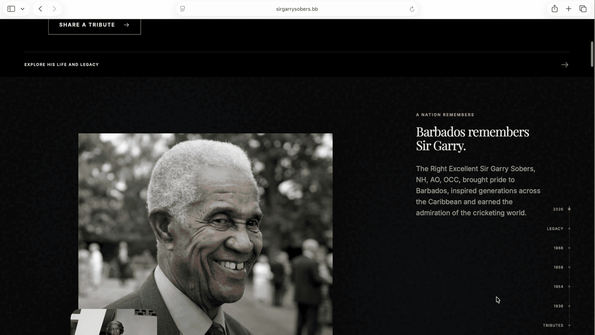 Free tickets now available for Sir Garfield Sobers’ state funeral