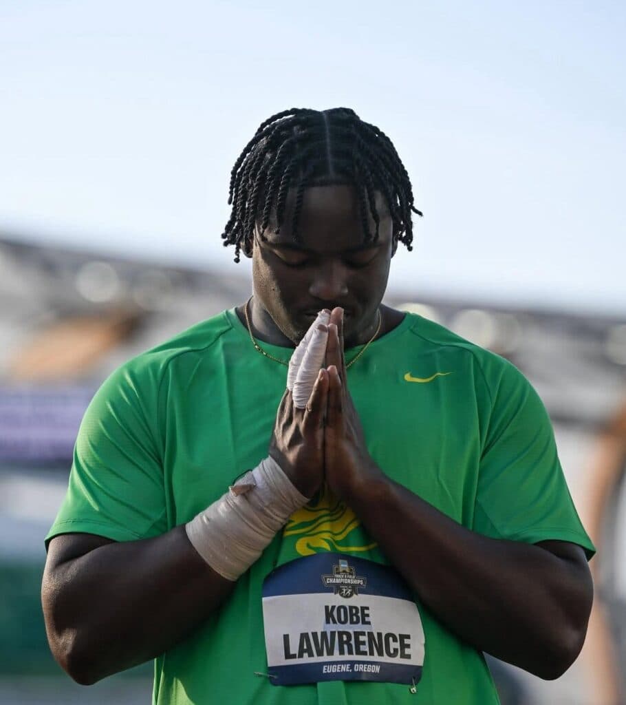 Lawrence grabs 4th again in shot put at NCAA Championships