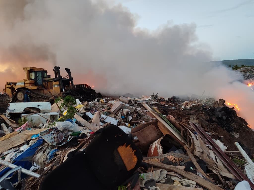 Fire breaks out at Retirement Disposal site in Montego Bay