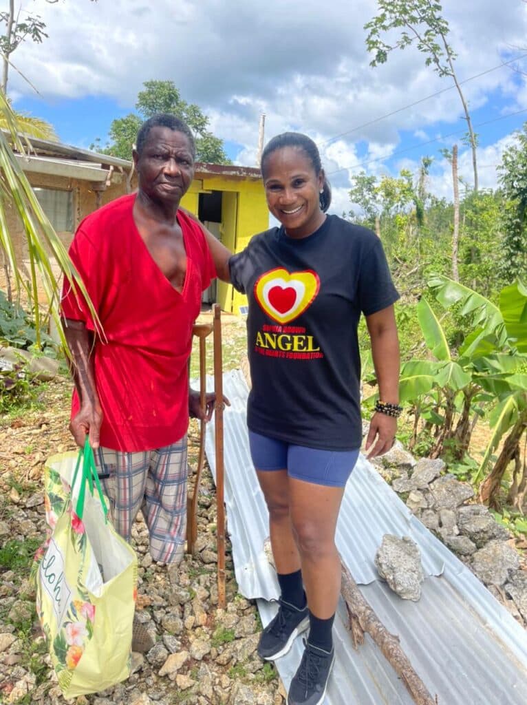 Sophia Brown distributes care packages to hurricane-impacted St Elizabeth residents