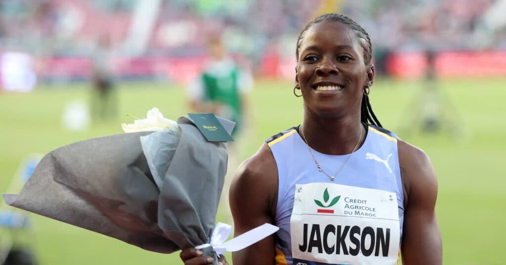Shericka Jackson runs her fastest 100m in three years to win national title