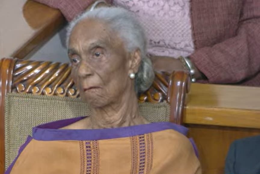 At 100 years old, Dr Mavis Gilmour makes rare visit to Parliament