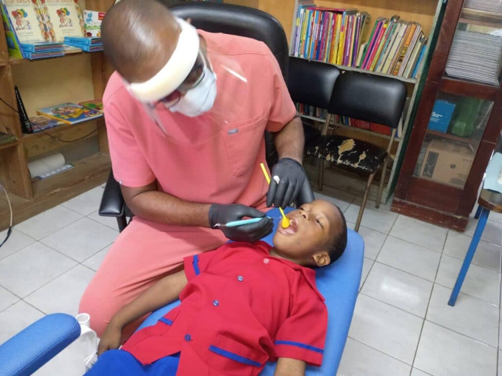 Wide Smiles for 25 infant school students