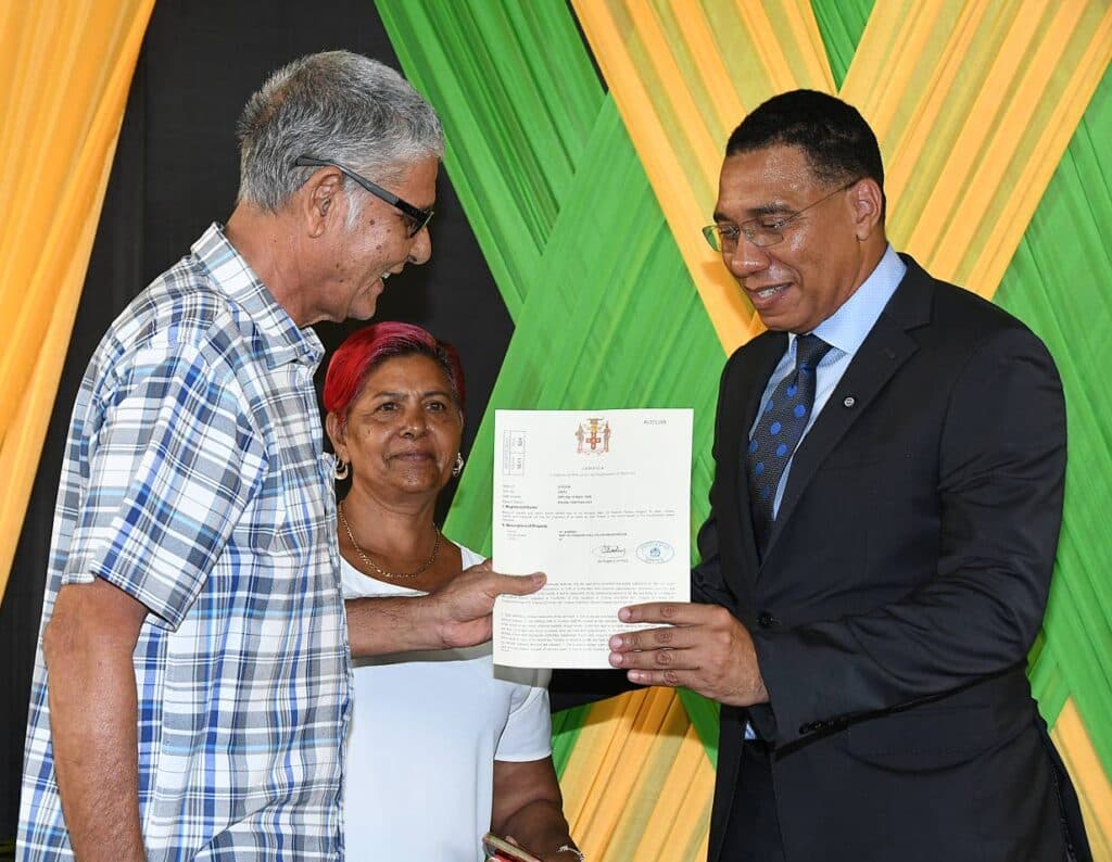Holness says land titling is critical to Jamaica’s development agenda