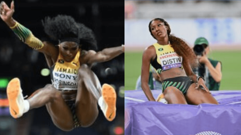 Jumpers Lamara Distin and Nia Robinson get podium finishes in Finland