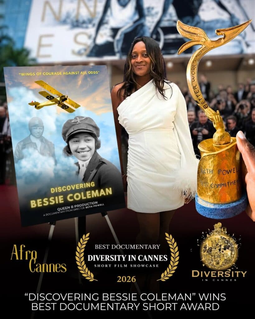 Jamaican-born pilot Beth Powell wins at Cannes Film Festival for Bessie Coleman documentary