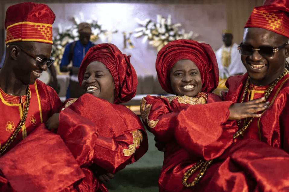 Nigerian twins Taiwo and Kehinde marry identical pair with same names