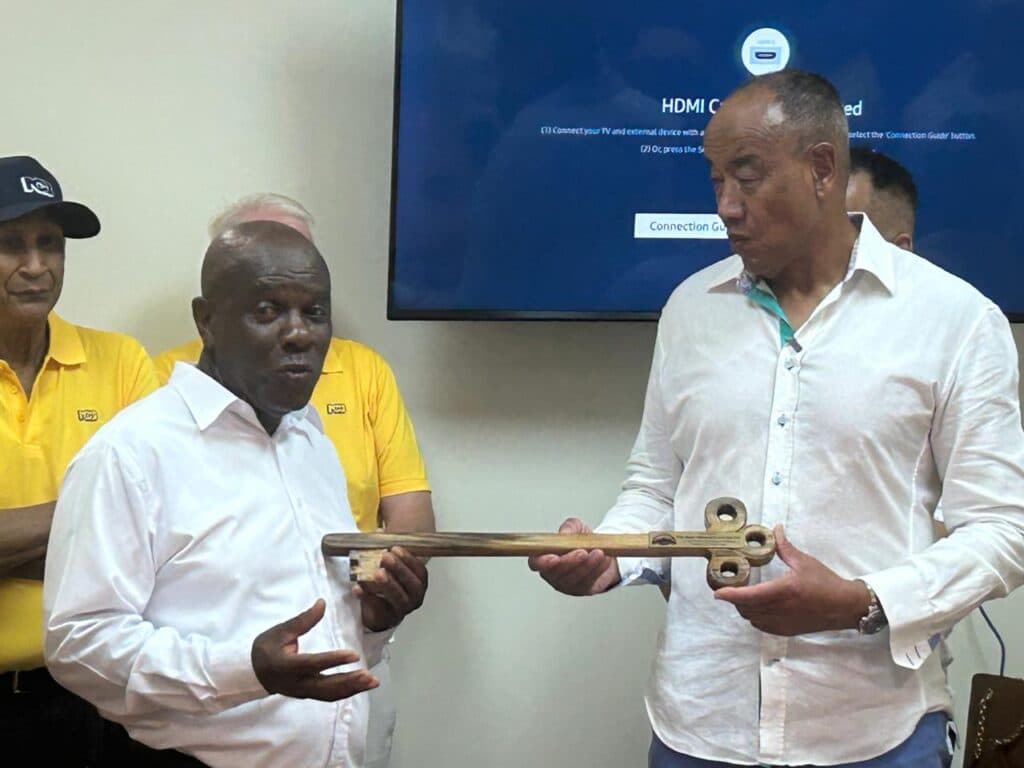 Michael Lee-Chin presented with key to Falmouth