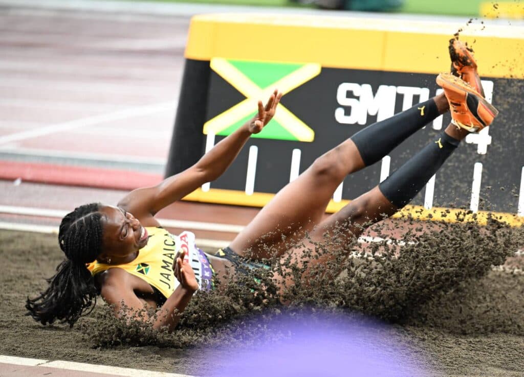 Ackelia Smith takes women’s jump double
