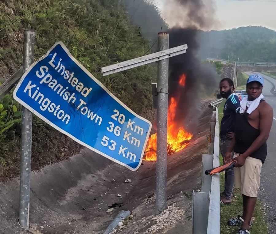 WATCH: Bike crash ends in flames on North South Highway