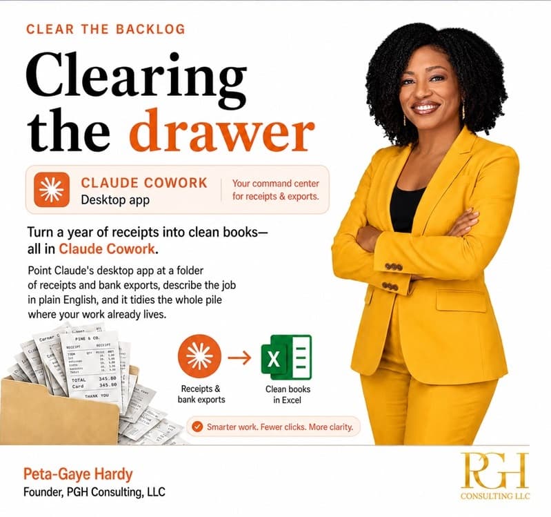 Clearing the drawer — how Claude’s desktop app turns a year of receipts into clean books in an afternoon