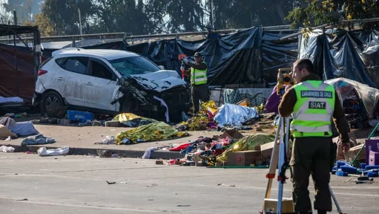 Six dead as driver rams into crowd at Chilean festival