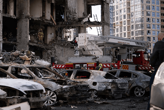 Russian strikes kill 18 in Kyiv region on eve of NATO summit