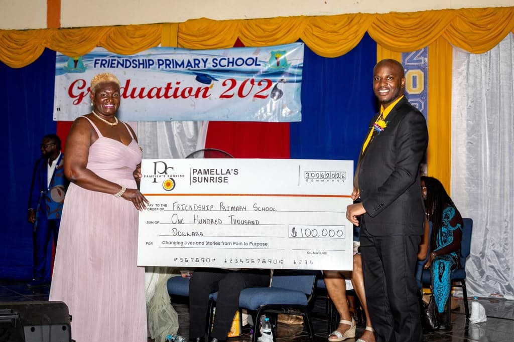Pamella’s Sunrise Foundation donates $100,000 to Friendship Primary School