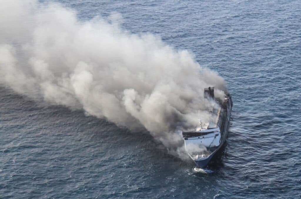 Five dead, 41 missing in Indonesia ferry fire