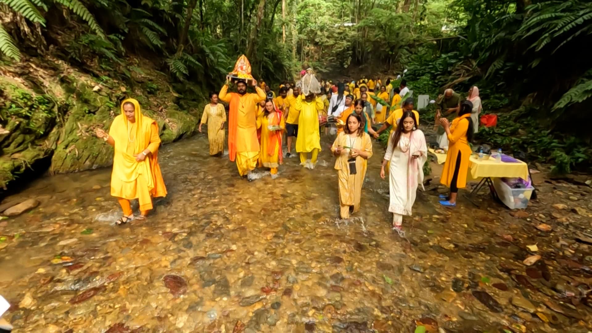 Hindu Devotees Mark Annual Ganga Dhara At Blanchisseuse