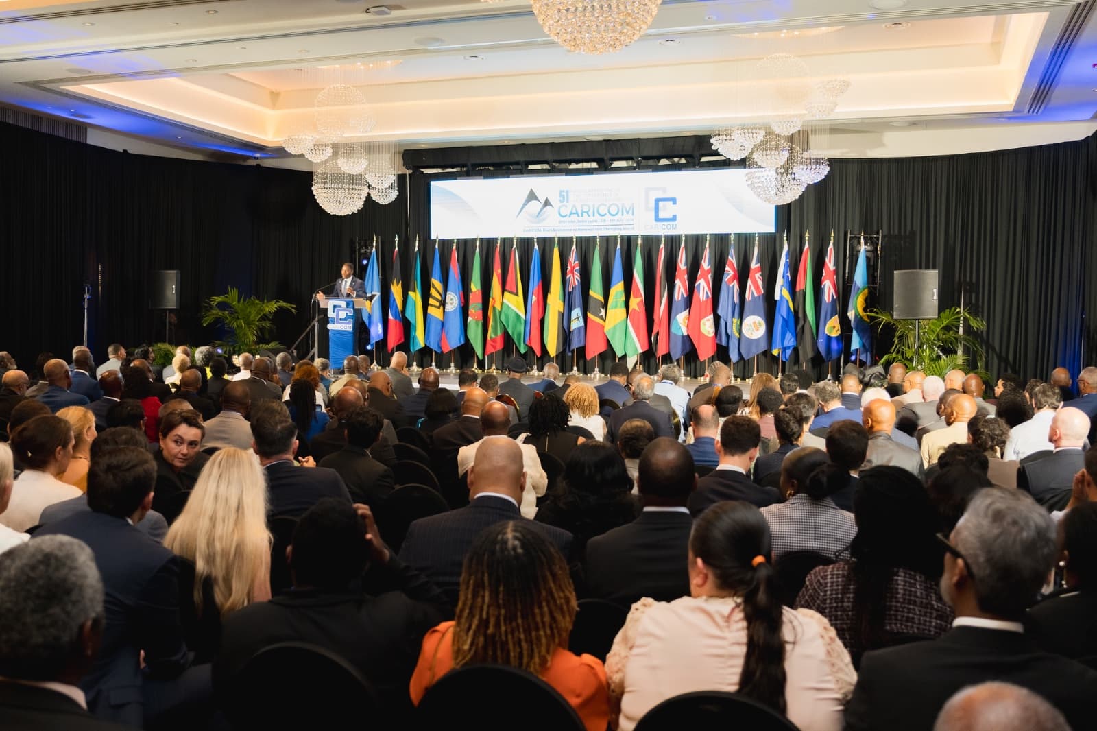 Day Two Of The 51st CARICOM Heads Of Government Meeting In Saint Lucia: Prime Minister Attends Leaders’ Retreat